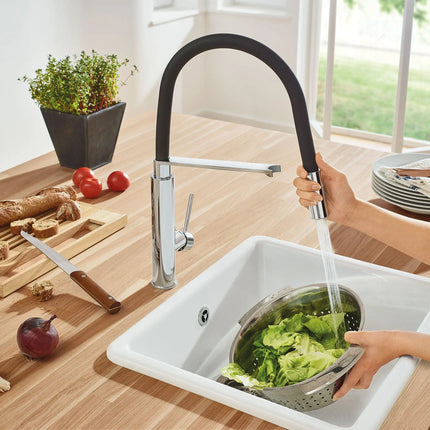 Grohe CONCETTO SEMI-PRO KITCHEN US, BLACK HOSE  Chrome 31492000 - Plumbing Market