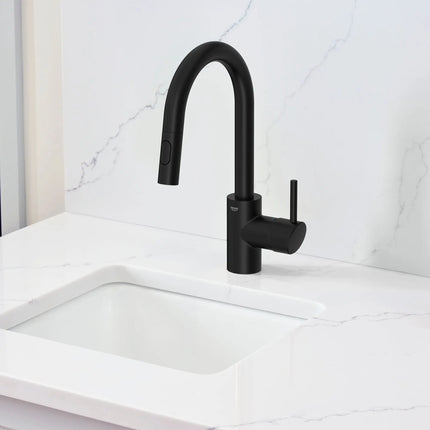 Grohe CONCETTO# DUAL SPRAY PULL-DOWN BAR FAUCE Matte Black 314792431 - Plumbing Market