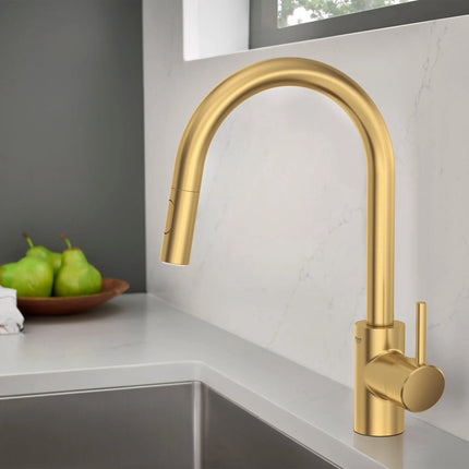 Grohe CONCETTO# DUAL SPRAY PULL-DOWN KITCHEN F  Brushed Cool Sunrise 32665GN3 - Plumbing Market