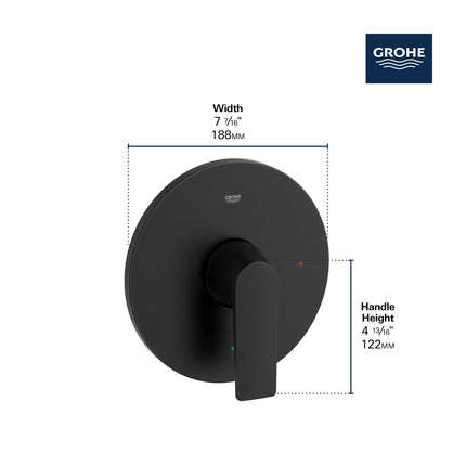 Grohe DEFINED PB SHOWER ONLY Matte Black 292982430 - Plumbing Market
