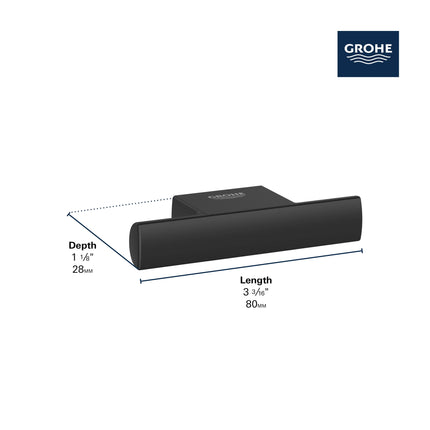 Grohe DEFINED ROBE HOOK Matte Black 409732430 - Plumbing Market