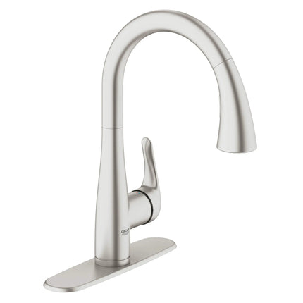 Grohe ELBERON OHM SINK C-SPOUT DUAL SPRAY US  Supersteel 30211DC1 - Plumbing Market