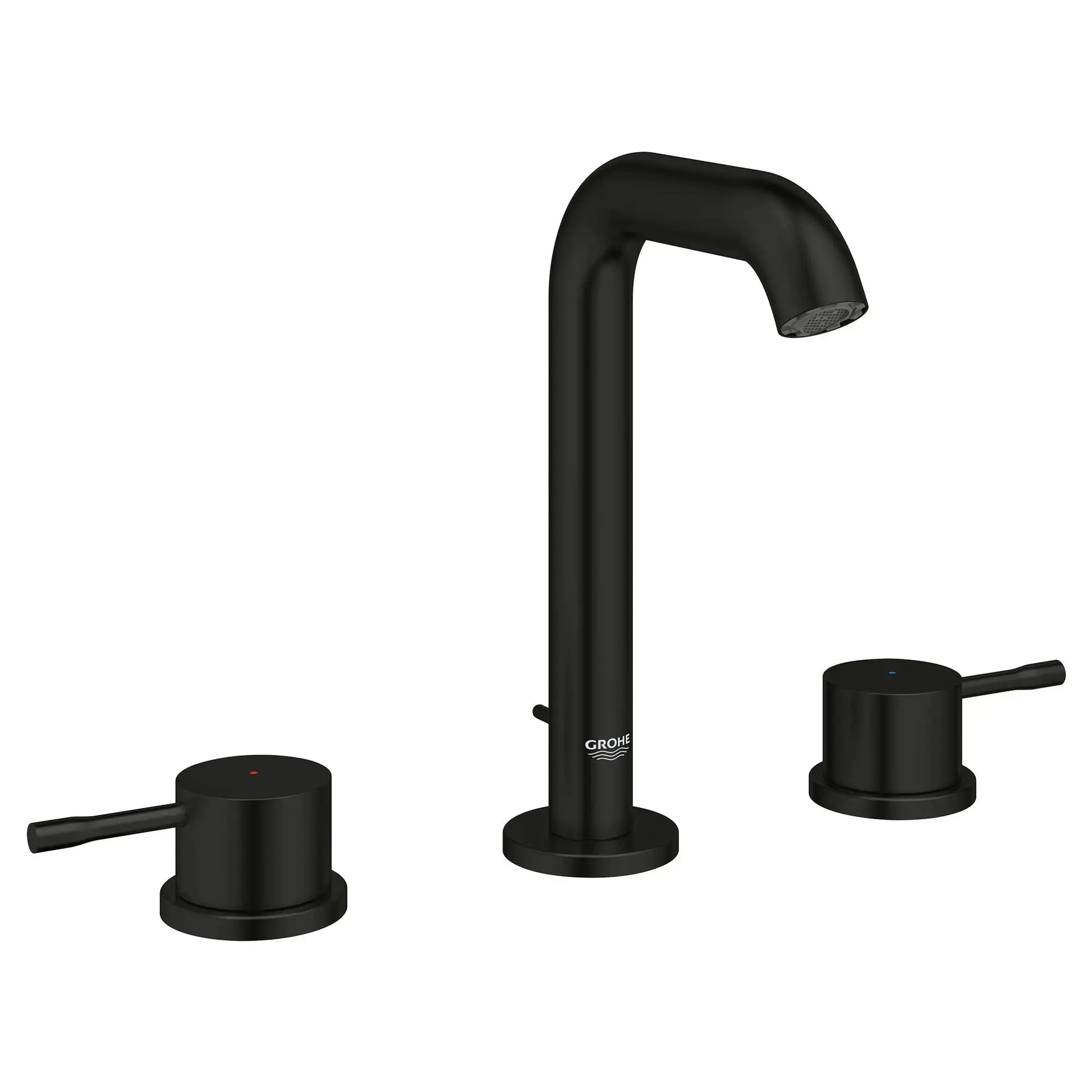 Grohe ESSENCE NEW 2HDL BASIN 3-H U-SPOUT US Matte Black 202972431 - Plumbing Market