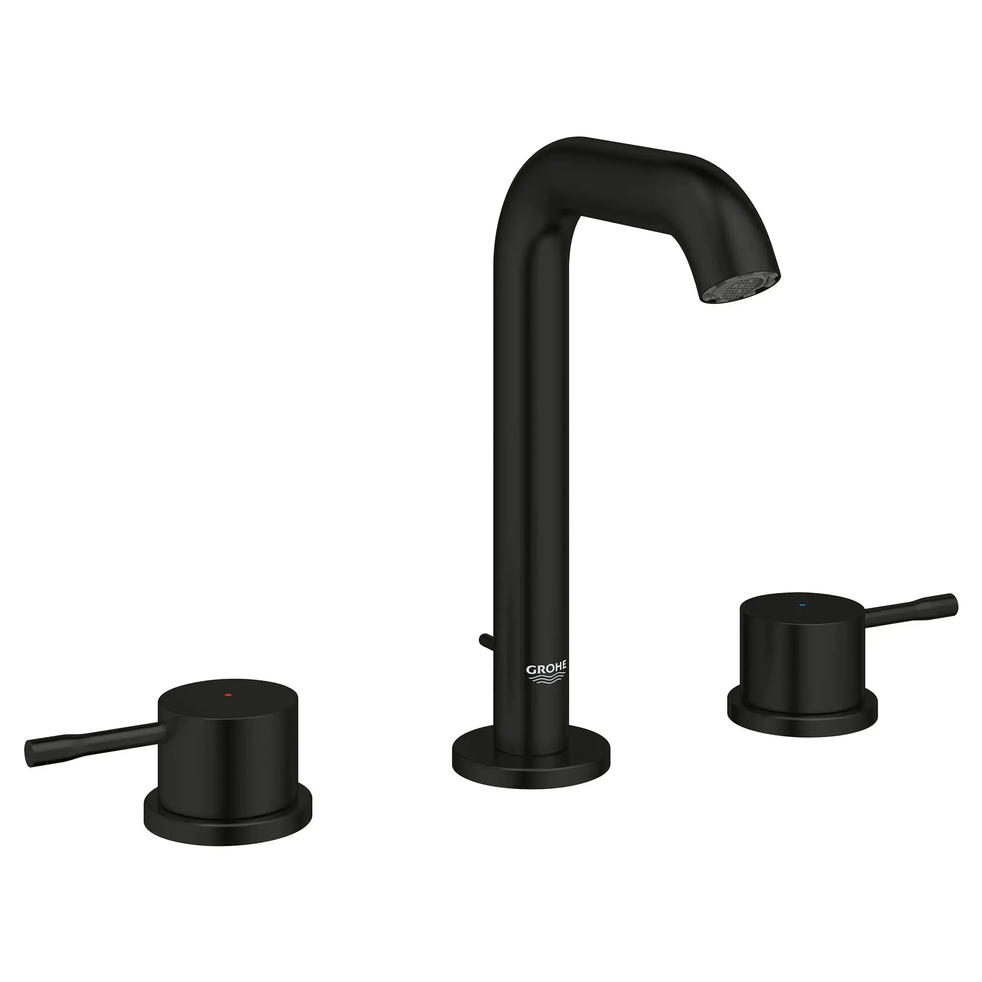 Grohe ESSENCE NEW 2HDL BASIN 3-H U-SPOUT US Matte Black 202972431 - Plumbing Market