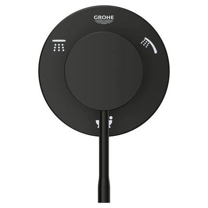 Grohe ESSENCE NEW 3-WAY DIVERTER TRIM Matte Black 292032431 - Plumbing Market