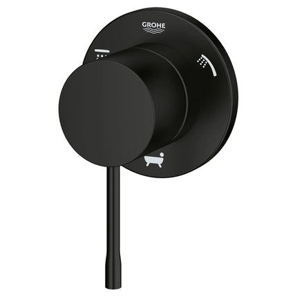 Grohe ESSENCE NEW 3-WAY DIVERTER TRIM Matte Black 292032431 - Plumbing Market