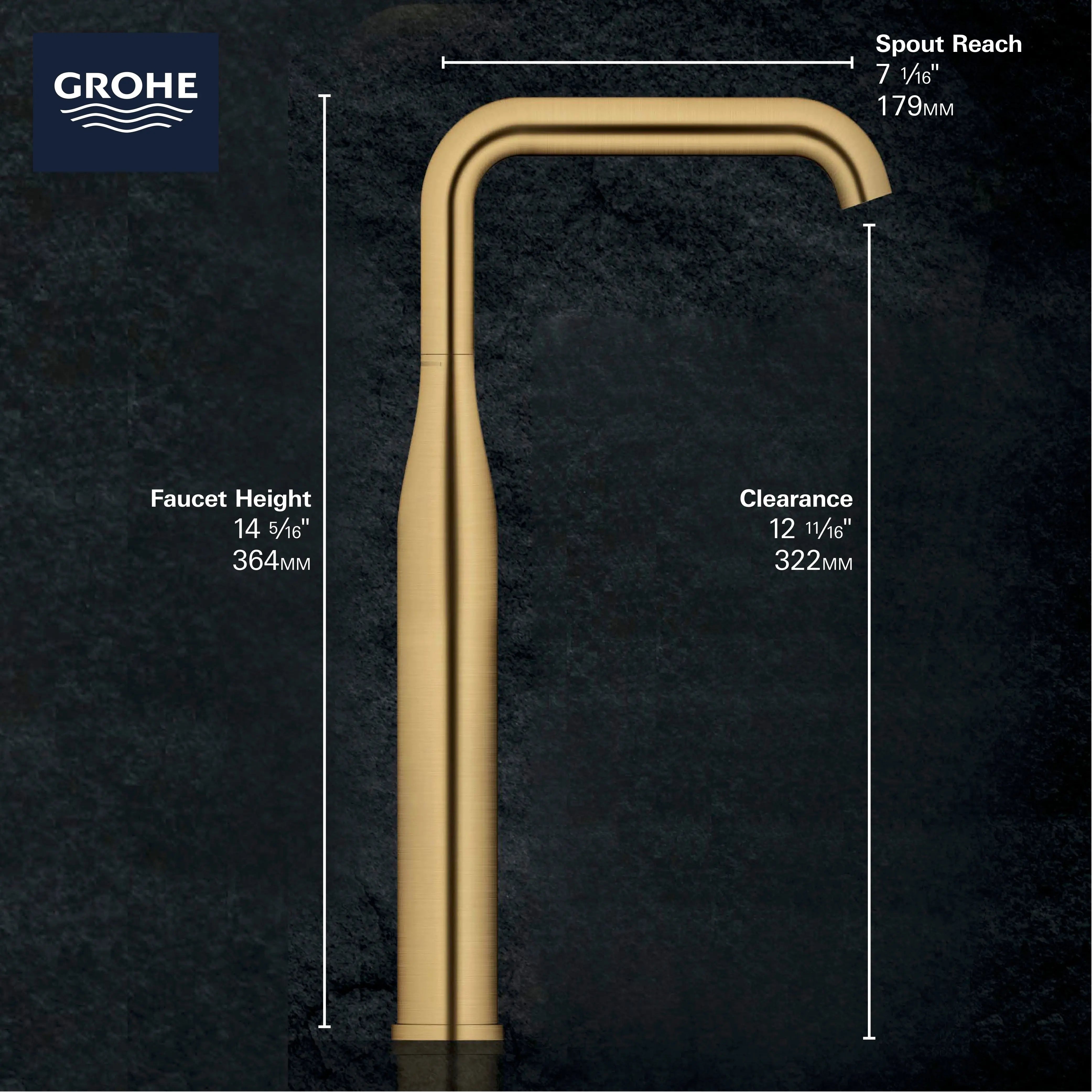 Grohe ESSENCE NEW OHM BASIN U-SP SMOOTH B. US  Chrome 2353800A - Plumbing Market