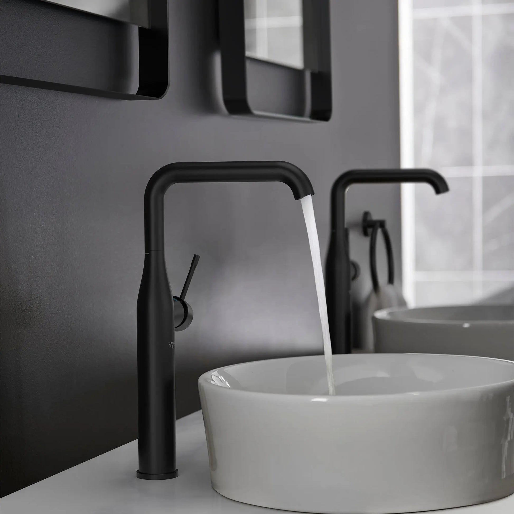 Grohe ESSENCE NEW OHM BASIN U-SP SMOOTH B. US Matte Black 235382431 - Plumbing Market