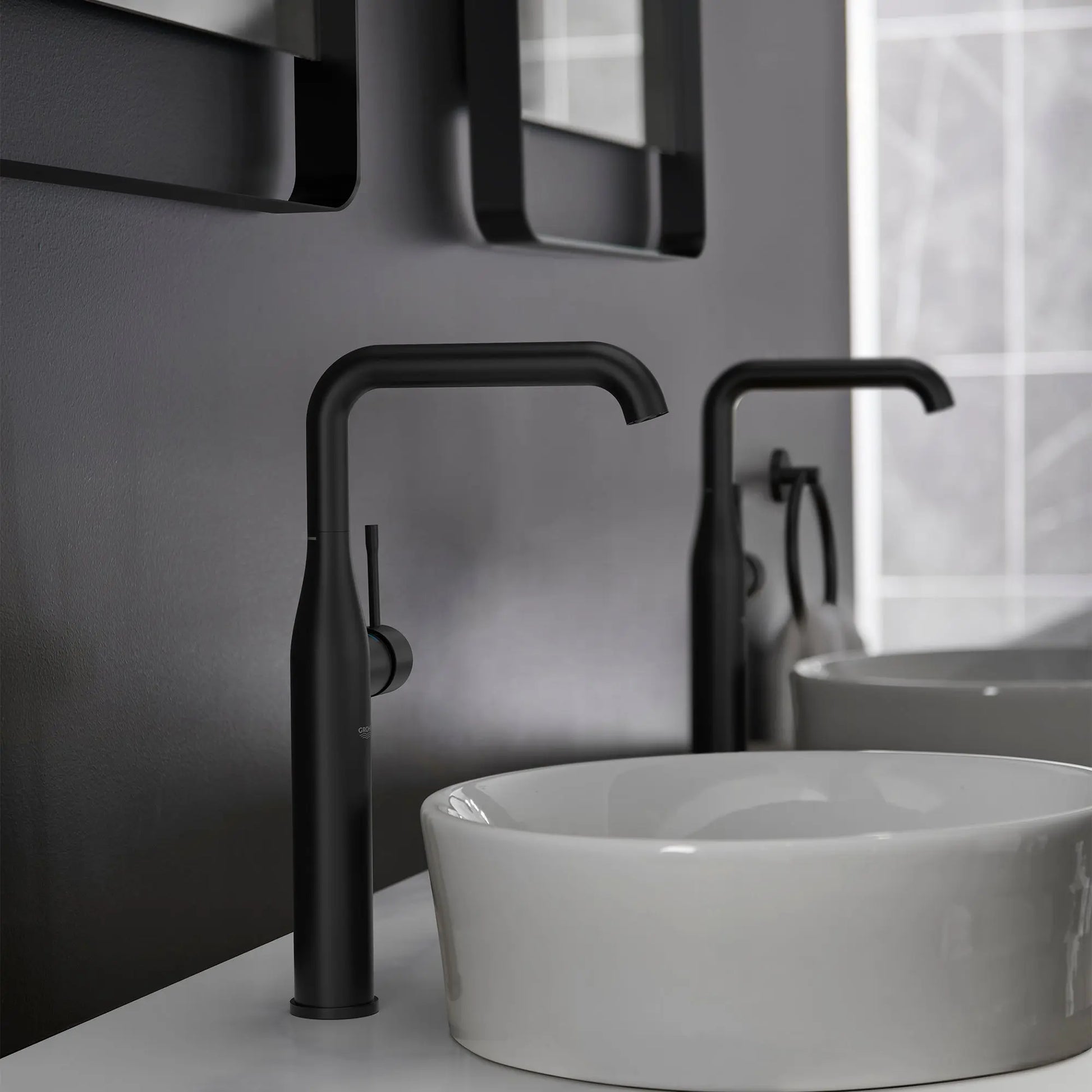 Grohe ESSENCE NEW OHM BASIN U-SP SMOOTH B. US Matte Black 235382431 - Plumbing Market