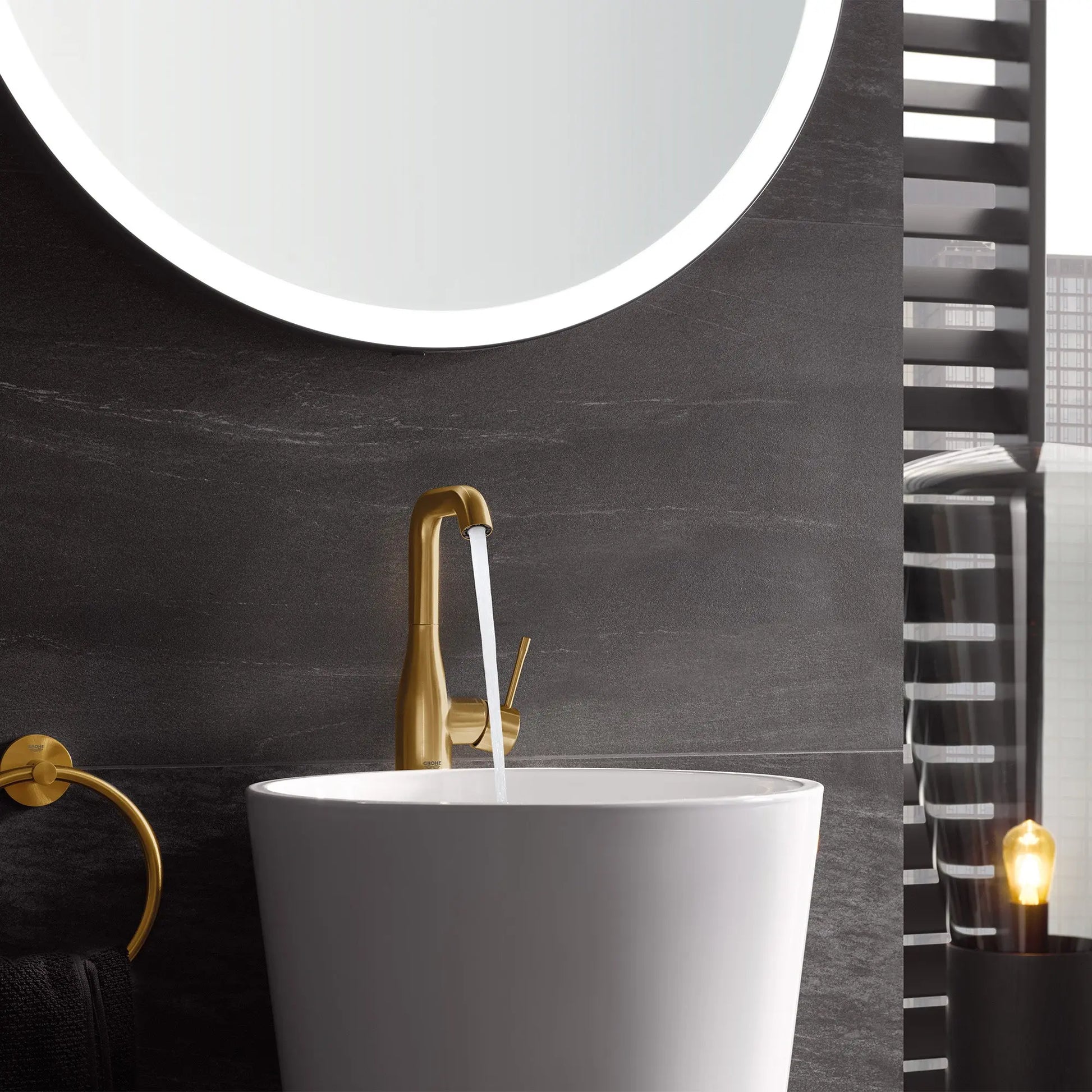 Grohe ESSENCE NEW OHM BASIN U-SPOUT US  Brushed Cool Sunrise 23486GNA - Plumbing Market