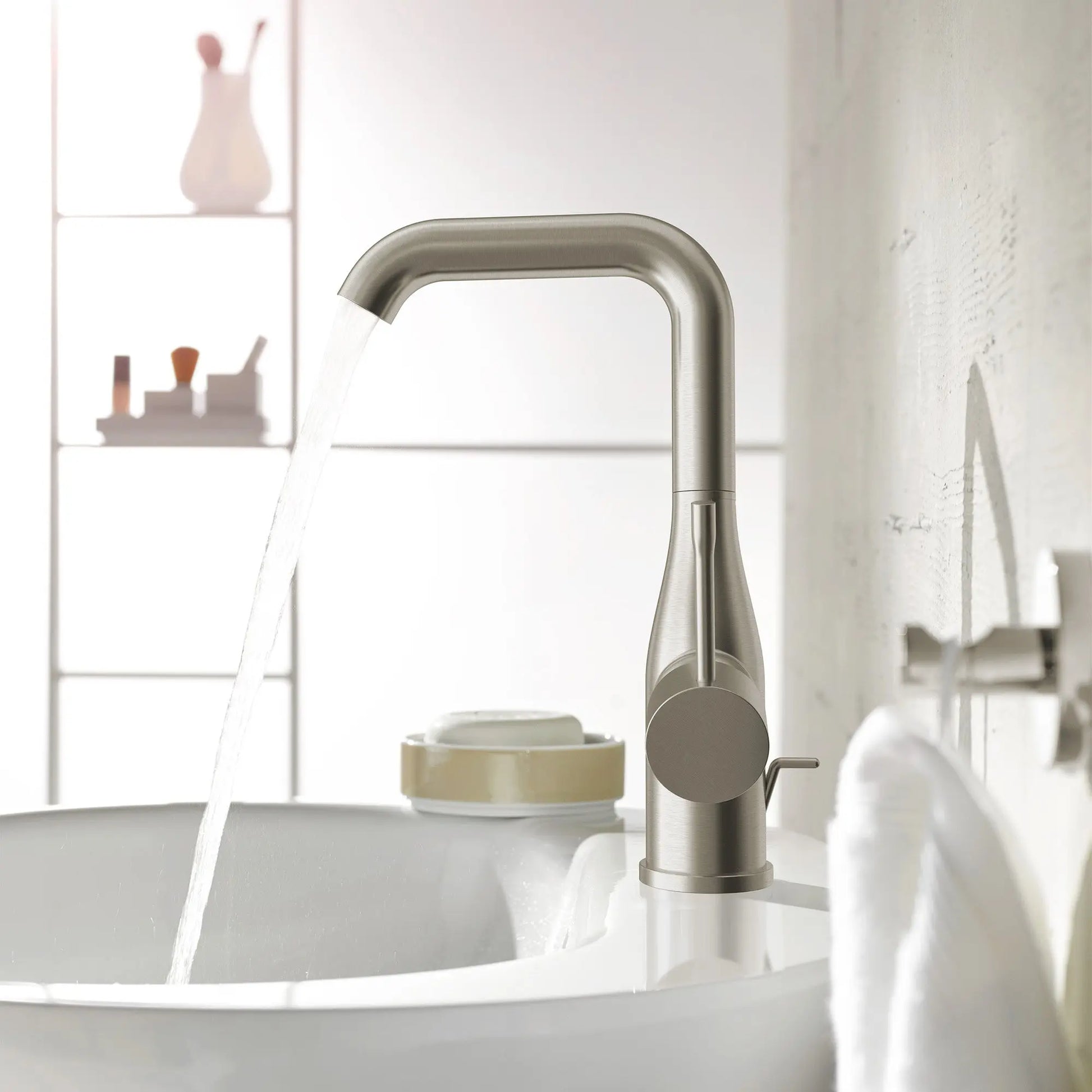 Grohe ESSENCE NEW OHM BASIN U-SPOUT US  Brushed Nickel 23486ENA - Plumbing Market