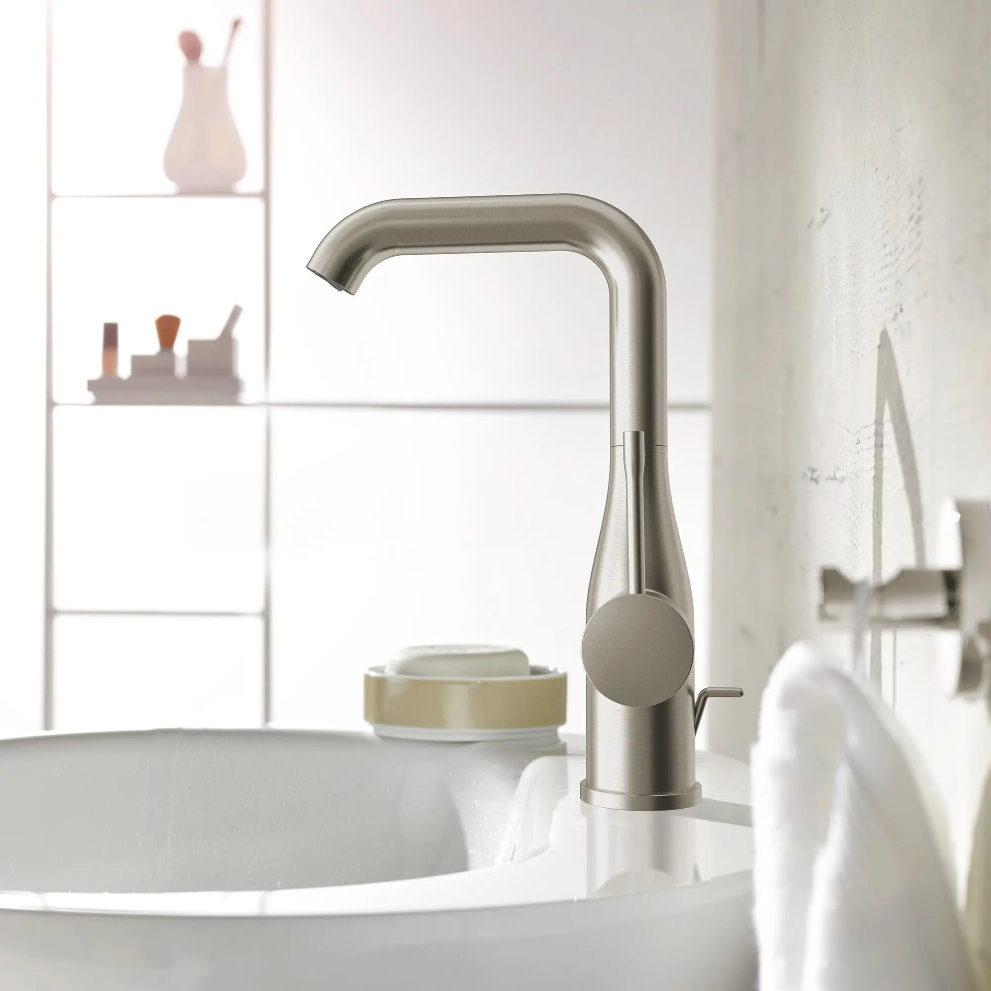 Grohe ESSENCE NEW OHM BASIN U-SPOUT US  Brushed Nickel 23486ENA - Plumbing Market