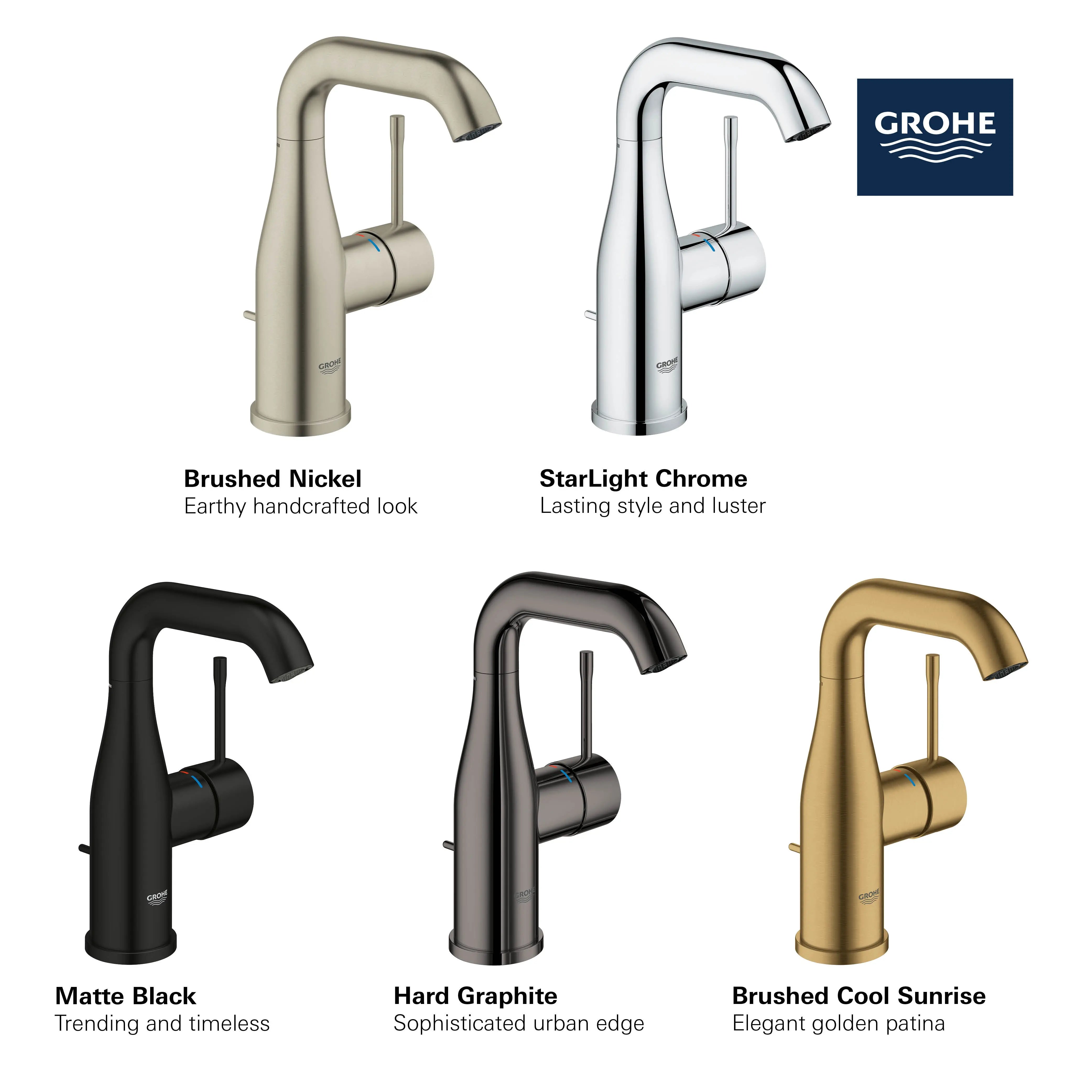 Grohe ESSENCE NEW OHM BASIN U-SPOUT US  Hard Graphite 23485A0A - Plumbing Market