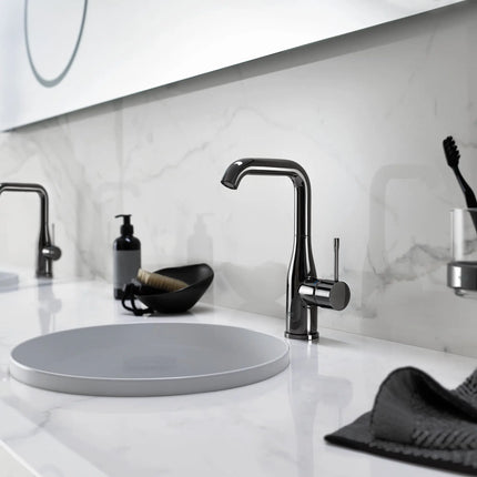 Grohe ESSENCE NEW OHM BASIN U-SPOUT US  Hard Graphite 23486A0A - Plumbing Market