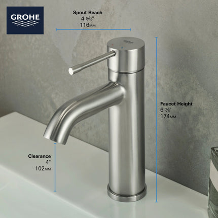Grohe ESSENCE NEW OHM BASIN US  Brushed Cool Sunrise 23592GNA - Plumbing Market