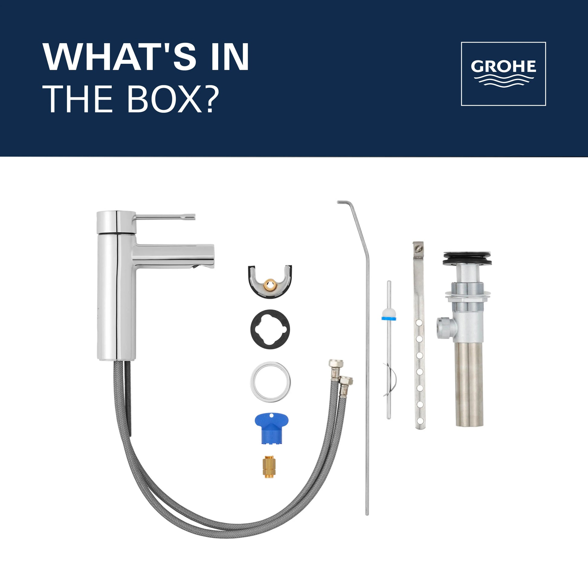 Grohe ESSENCE NEW OHM BASIN US  Brushed Nickel 32216ENA - Plumbing Market