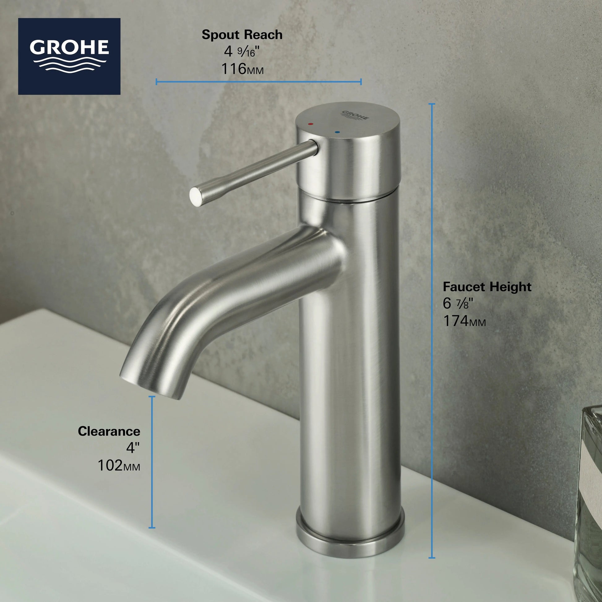 Grohe ESSENCE NEW OHM BASIN US  Chrome 2359200A - Plumbing Market