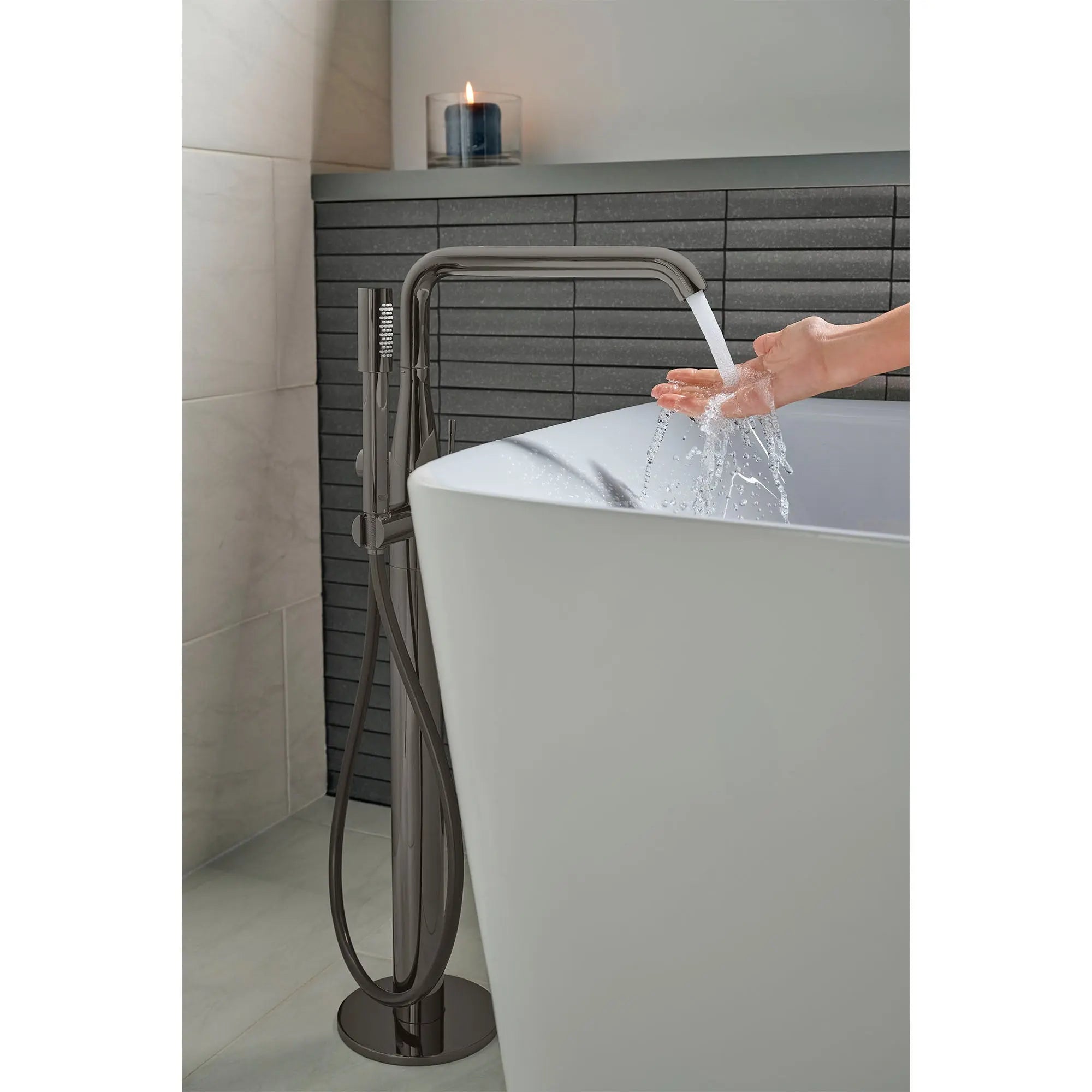 Grohe ESSENCE NEW OHM BATH FREEST. U-SPOUT - C  Hard Graphite 23491A0A - Plumbing Market