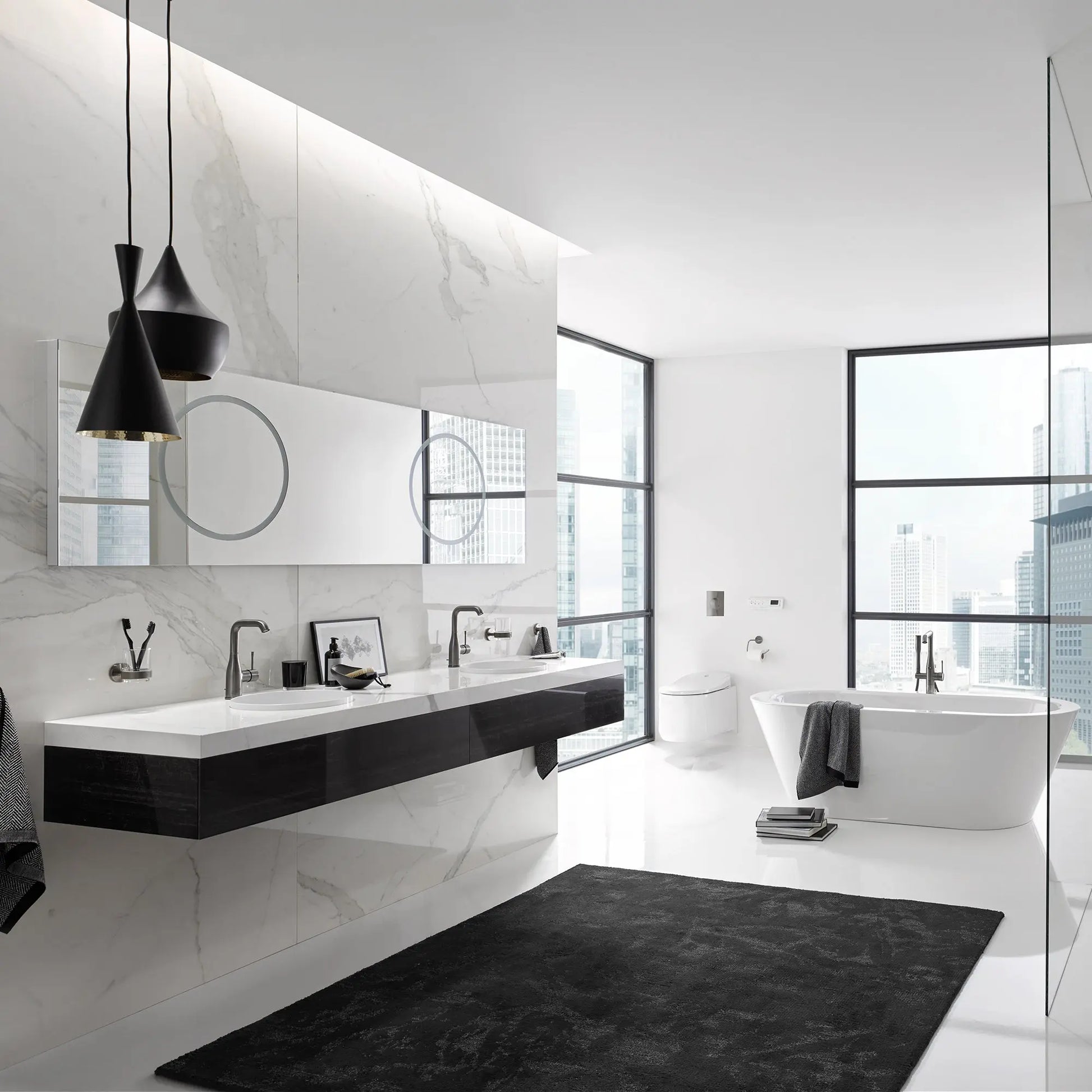 Grohe ESSENCE NEW OHM BATH FREEST. U-SPOUT - C  Hard Graphite 23491A0A - Plumbing Market