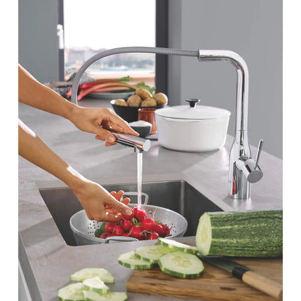 Grohe ESSENCE NEW OHM SINK L-SPOUT SPRAY US  Chrome 30271000 - Plumbing Market