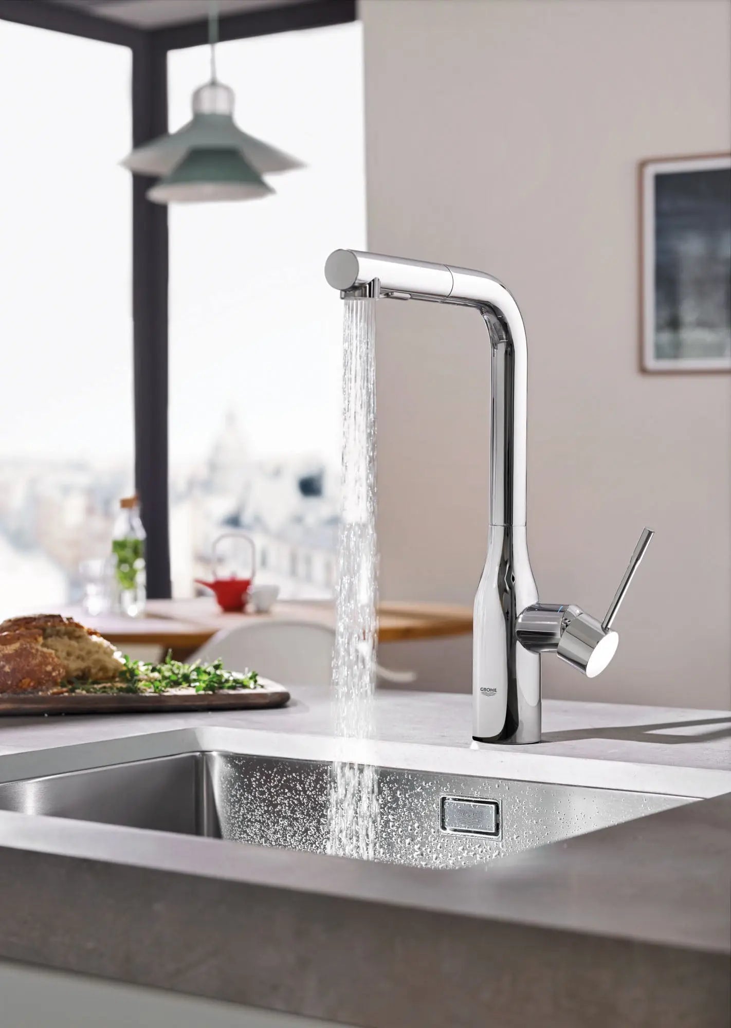 Grohe ESSENCE NEW OHM SINK L-SPOUT SPRAY US  Chrome 30271000 - Plumbing Market