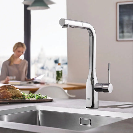 Grohe ESSENCE NEW OHM SINK L-SPOUT SPRAY US  Chrome 30271000 - Plumbing Market