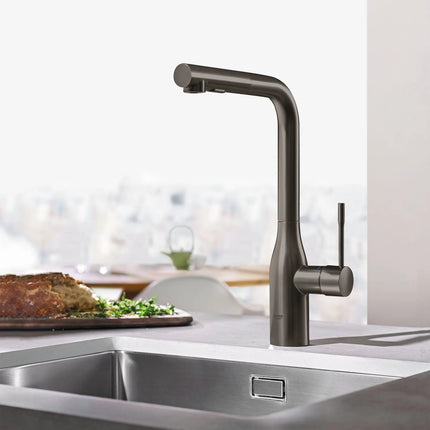 Grohe ESSENCE NEW OHM SINK L-SPOUT SPRAY US  Hard Graphite 30271A00 - Plumbing Market