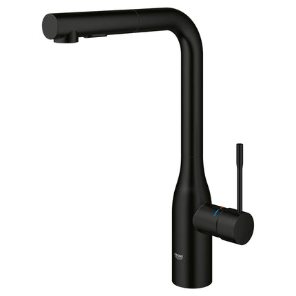 Grohe ESSENCE NEW OHM SINK L-SPOUT SPRAY US Matte Black 302712430 - Plumbing Market