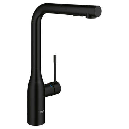 Grohe ESSENCE NEW OHM SINK L-SPOUT SPRAY US Matte Black 302712430 - Plumbing Market