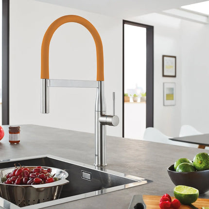 Grohe ESSENCE SEMI-PRO KITCHEN US, BLACK HOSE  Chrome 30295000 - Plumbing Market