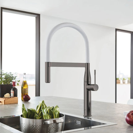 Grohe ESSENCE SEMI-PRO KITCHEN US, BLACK HOSE  Hard Graphite 30295A00 - Plumbing Market