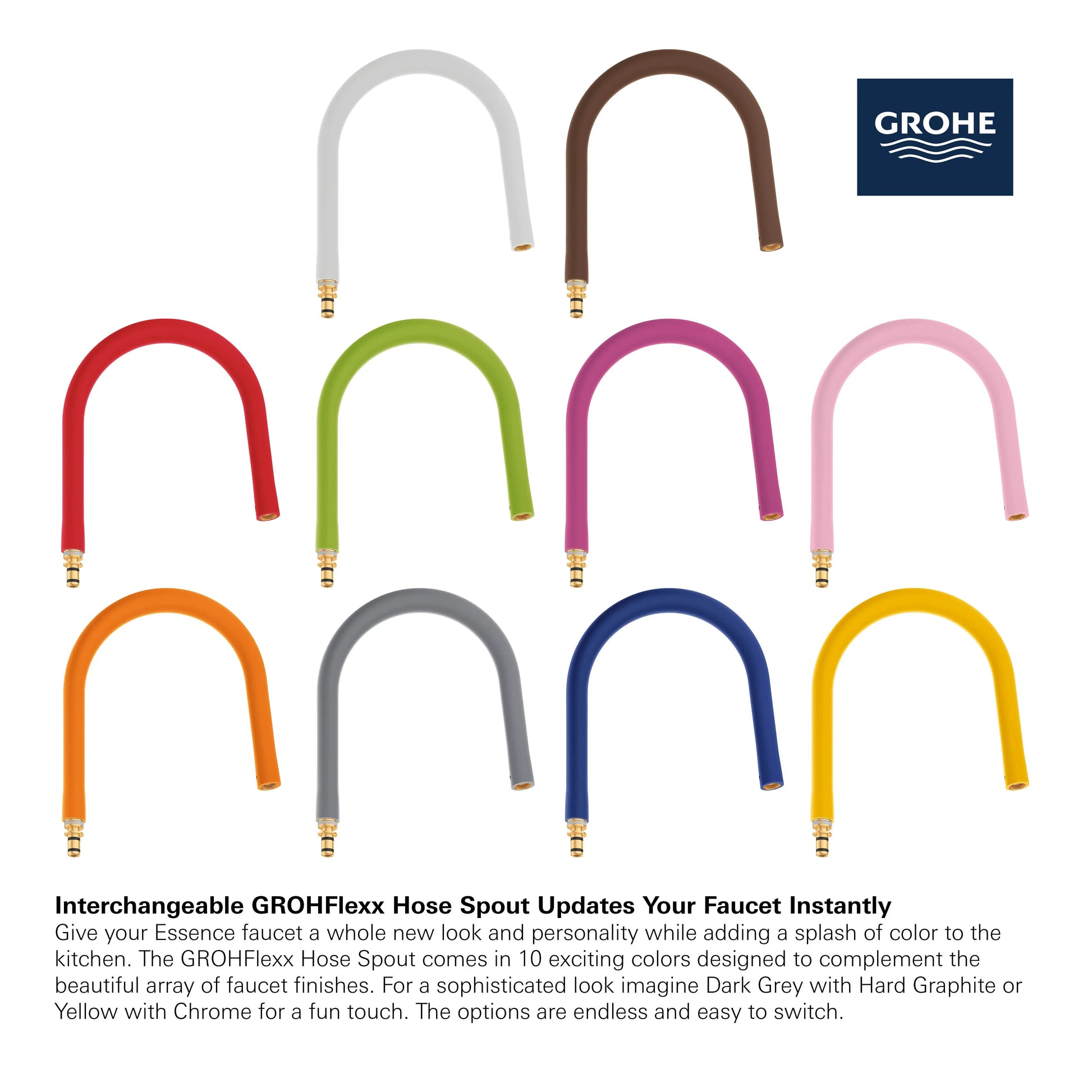 Grohe ESSENCE SEMI-PRO KITCHEN US, BLACK HOSE Matte Black 302952430 - Plumbing Market