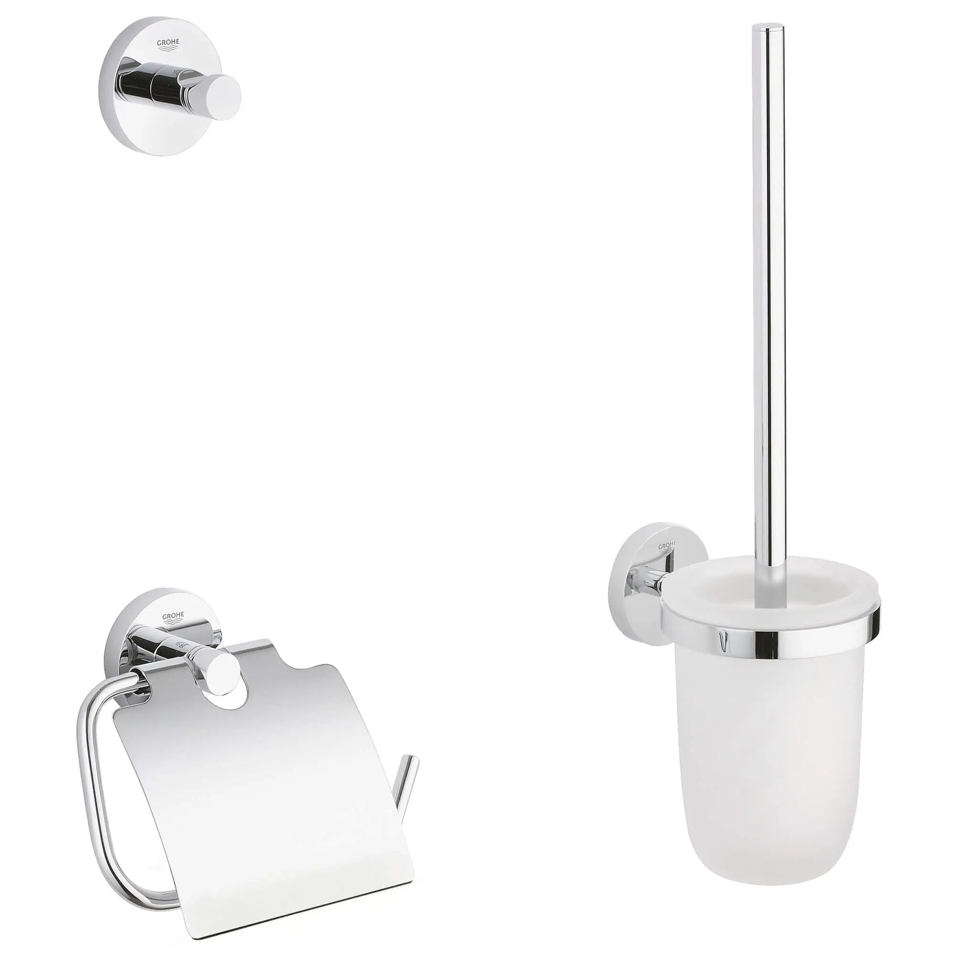 Grohe ESSENTIAL ACCESSORIES SET CITY 3 IN 1  Chrome 40407001 - Plumbing Market