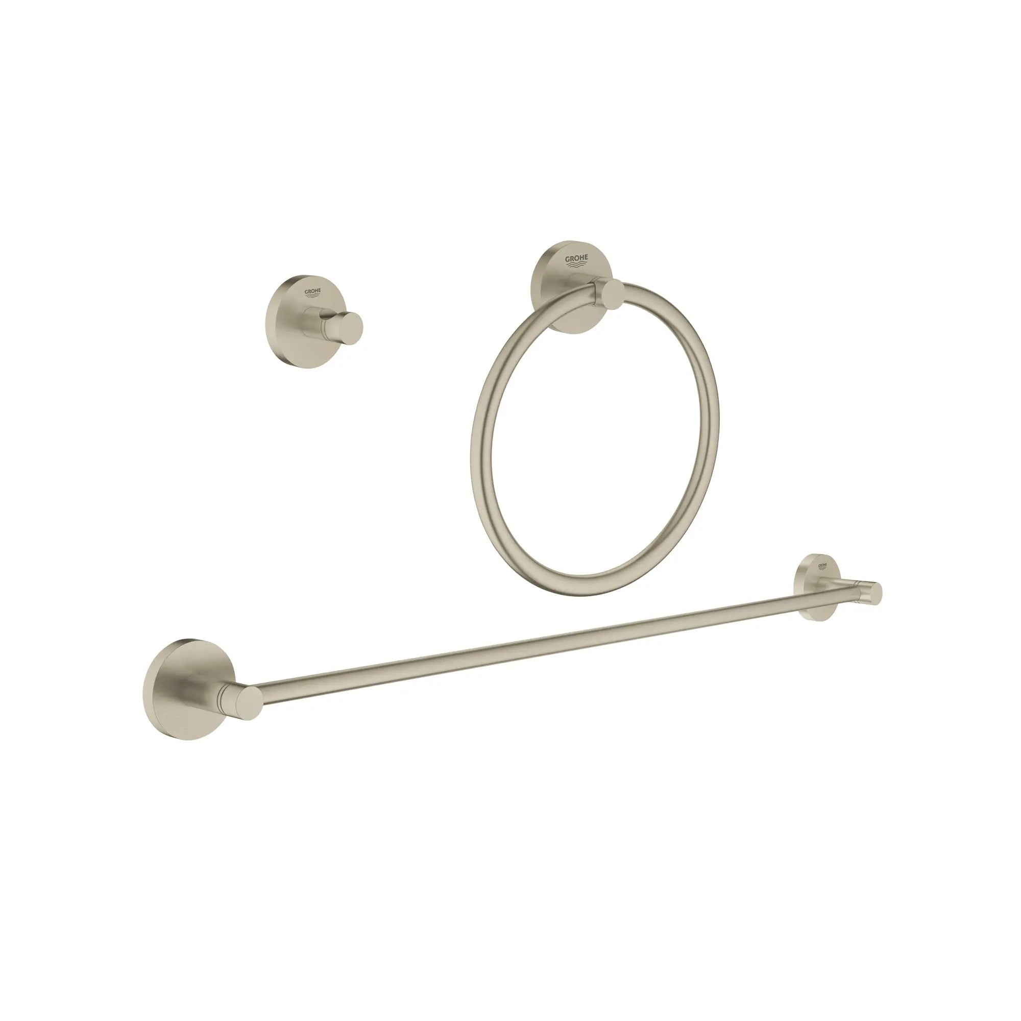 Grohe ESSENTIALS ACCESSORIES SET CITY 3-IN-1  Brushed Nickel 40821EN1 - Plumbing Market
