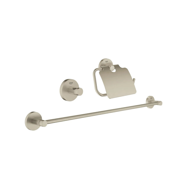 Grohe ESSENTIALS ACCESSORIES SET GUEST 3-IN-1  Brushed Nickel 40775EN1 - Plumbing Market