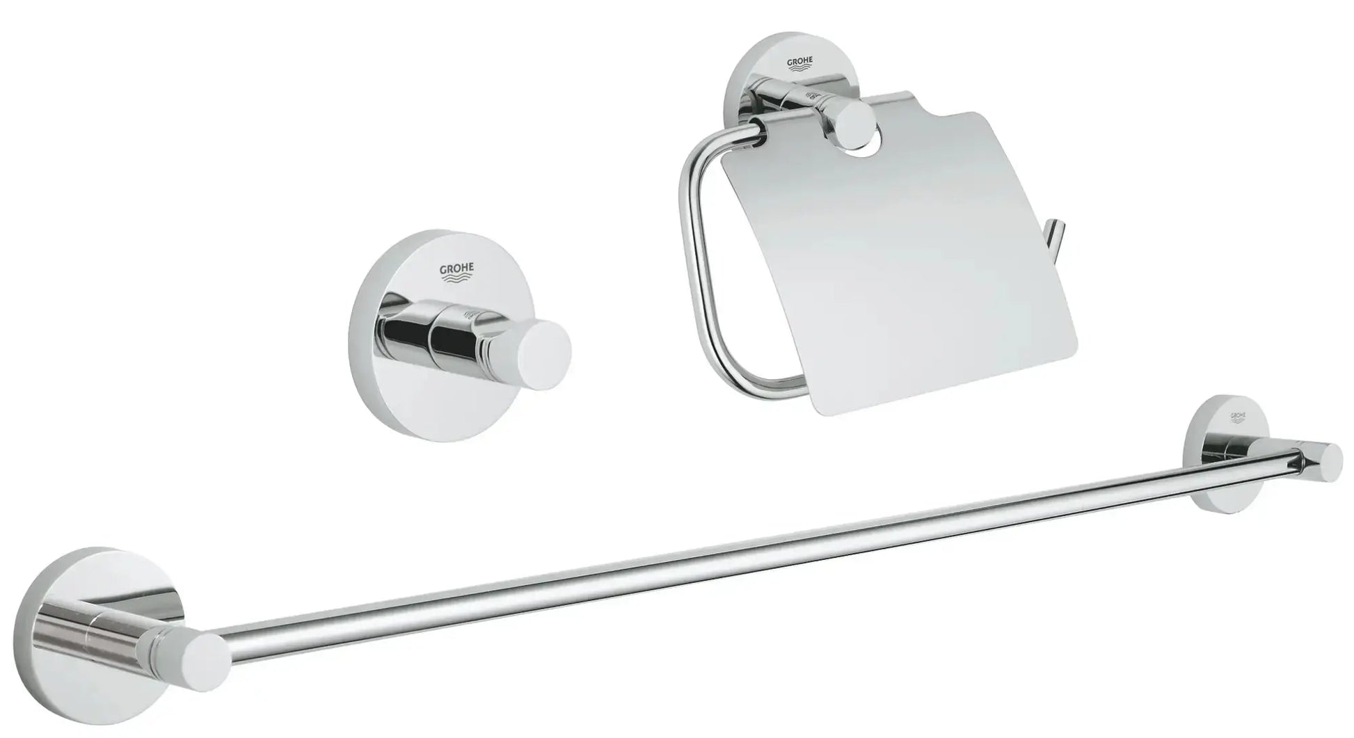 Grohe ESSENTIALS ACCESSORIES SET GUEST 3-IN-1  Chrome 40775001 - Plumbing Market