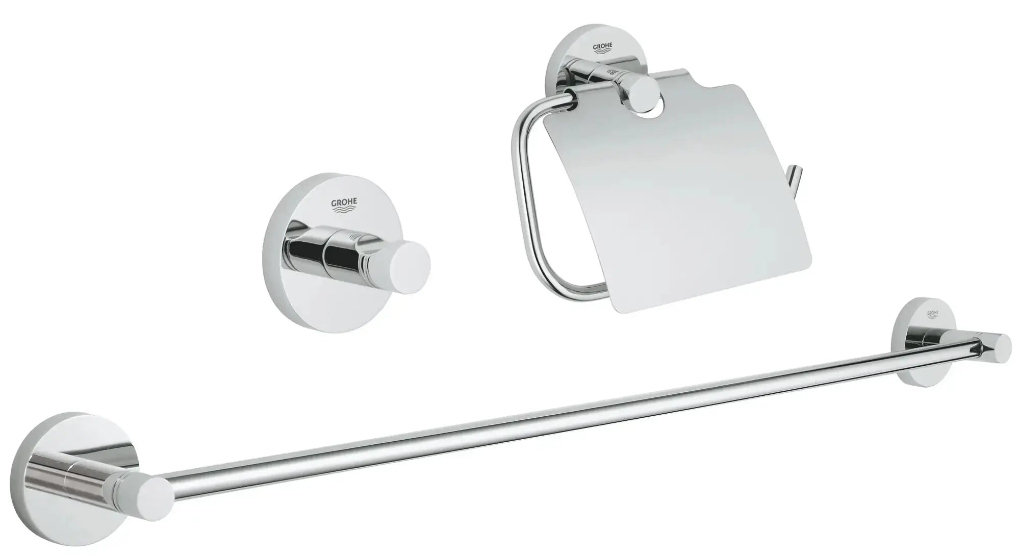 Grohe ESSENTIALS ACCESSORIES SET GUEST 3-IN-1  Chrome 40775001 - Plumbing Market