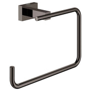 Grohe ESSENTIALS CUBE 8IN TOWEL RING  Hard Graphite 40510A01 - Plumbing Market
