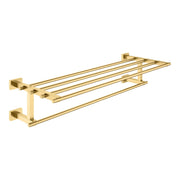 Grohe ESSENTIALS CUBE MULTI-TOWEL RACK  Brushed Cool Sunrise 40512GN1 - Plumbing Market