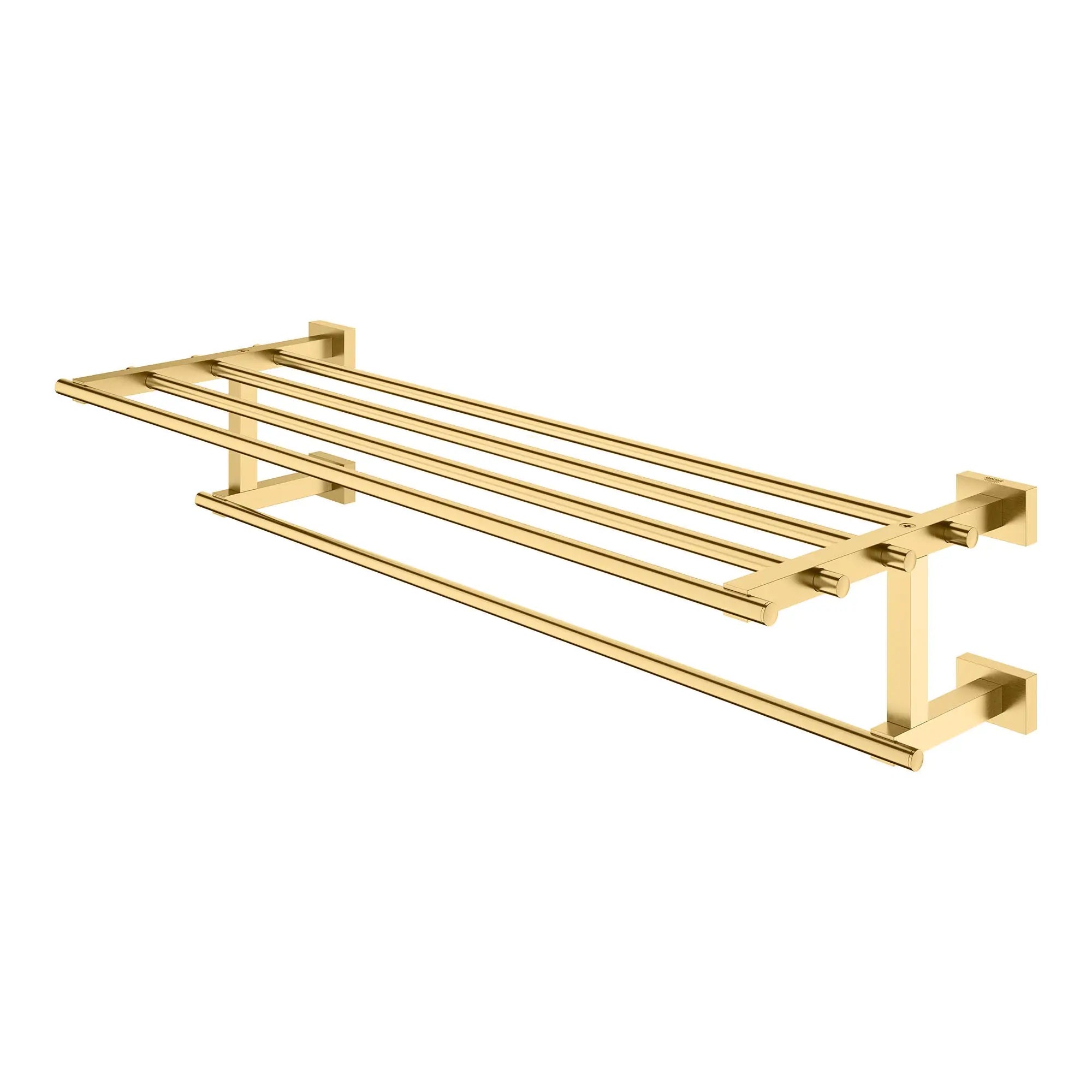Grohe ESSENTIALS CUBE MULTI-TOWEL RACK  Brushed Cool Sunrise 40512GN1 - Plumbing Market
