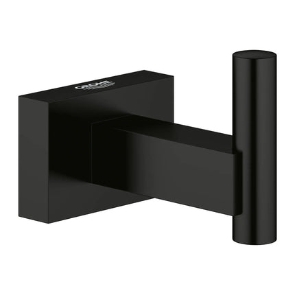 Grohe ESSENTIALS CUBE ROBE HOOK Matte Black 405112431 - Plumbing Market