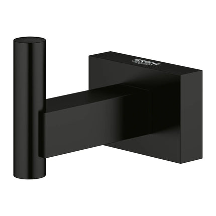 Grohe ESSENTIALS CUBE ROBE HOOK Matte Black 405112431 - Plumbing Market