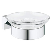 Grohe ESSENTIALS CUBE SOAP DISH W.HOLDER  Chrome 40754001 - Plumbing Market