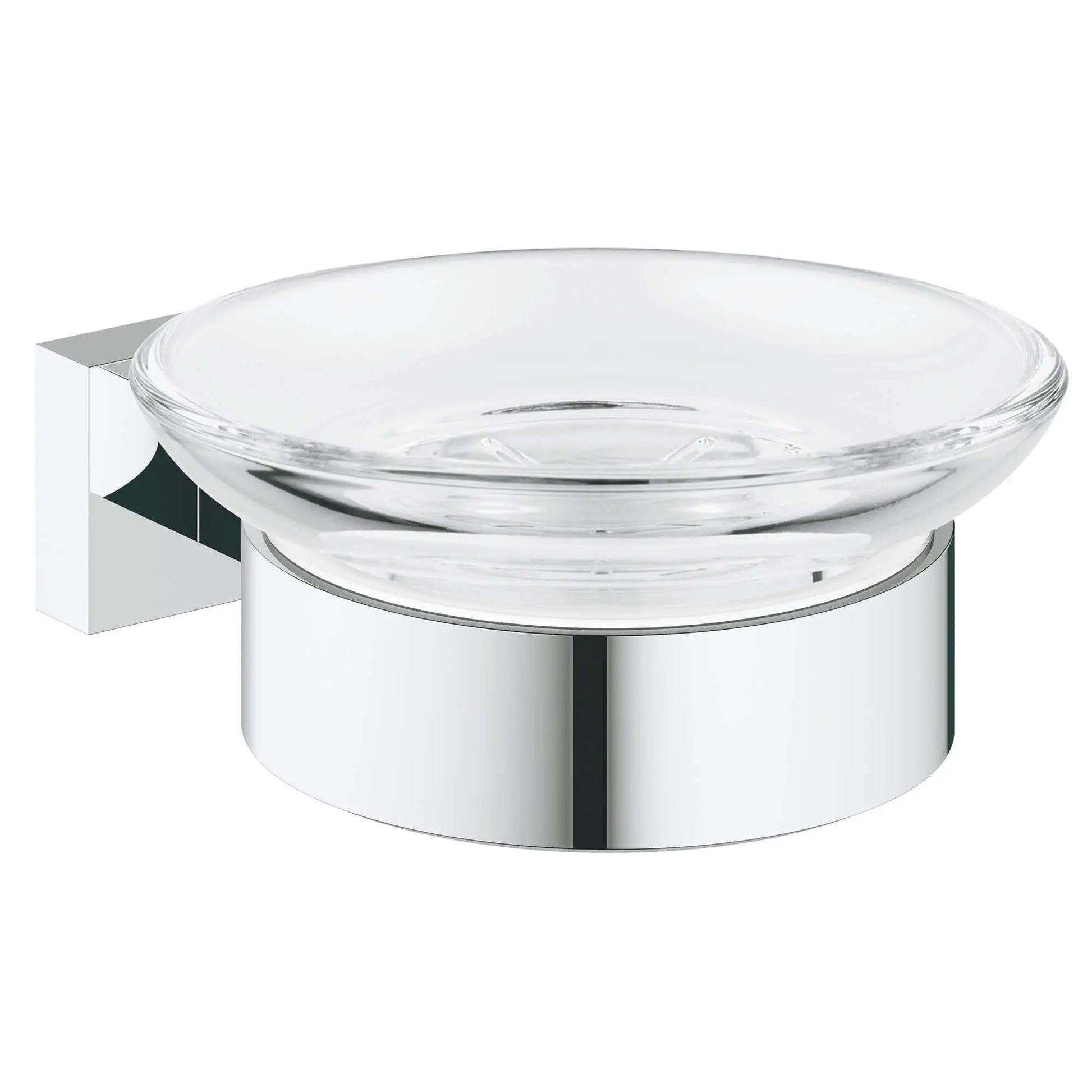 Grohe ESSENTIALS CUBE SOAP DISH W.HOLDER  Chrome 40754001 - Plumbing Market