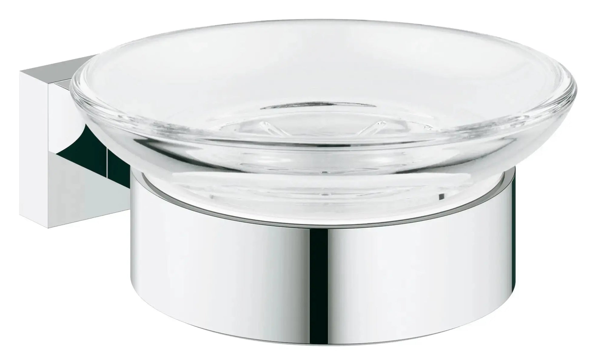 Grohe ESSENTIALS CUBE SOAP DISH W.HOLDER  Chrome 40754001 - Plumbing Market
