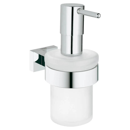 Grohe ESSENTIALS CUBE SOAP DISPENSER W/HOLDER  Chrome 40756001 - Plumbing Market