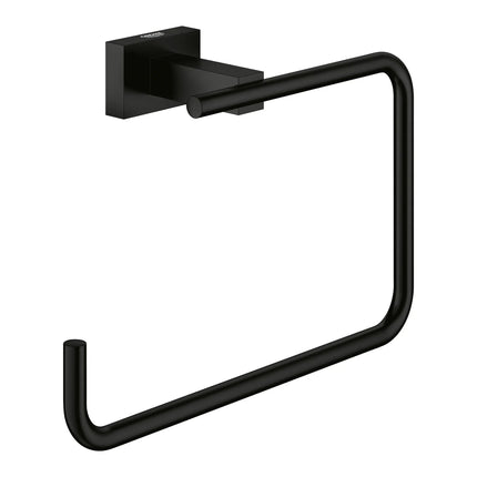 Grohe ESSENTIALS CUBE TOWEL RING 8IN Matte Black 405102431 - Plumbing Market