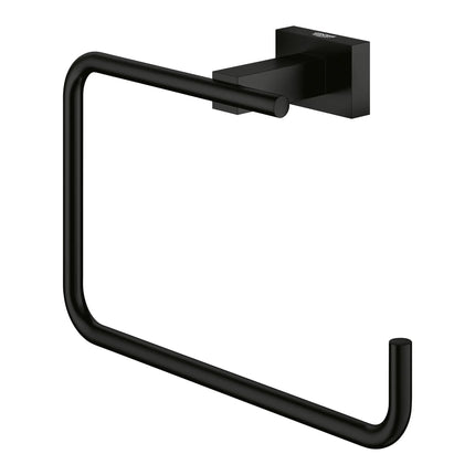 Grohe ESSENTIALS CUBE TOWEL RING 8IN Matte Black 405102431 - Plumbing Market