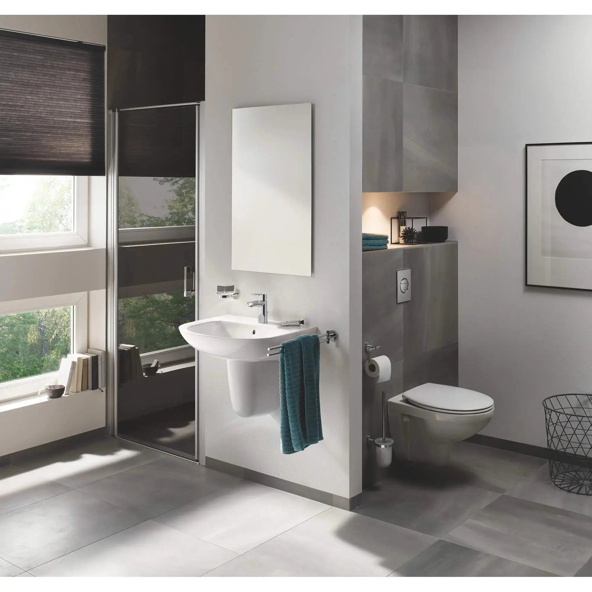 Grohe ESSENTIALS DOUBLE TOWEL BAR  Chrome 40371001 - Plumbing Market