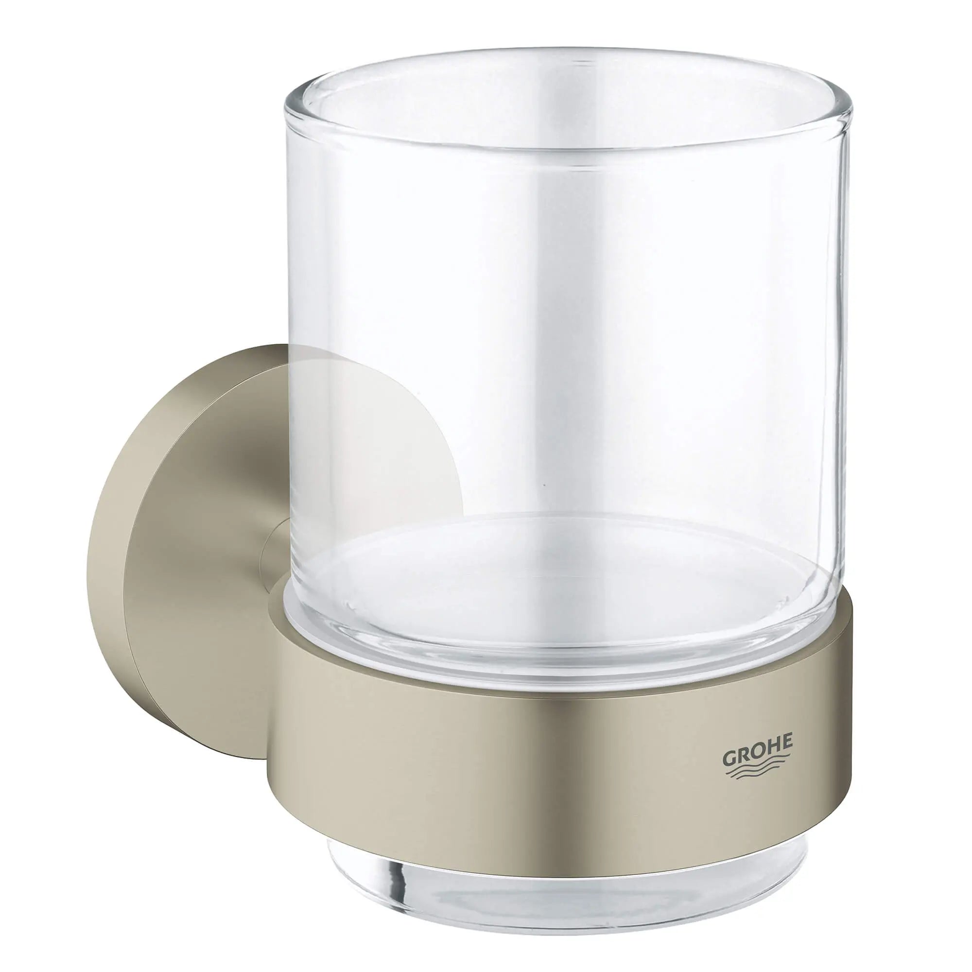 Grohe ESSENTIALS GLASS W/HOLDER  Brushed Nickel 40447EN1 - Plumbing Market